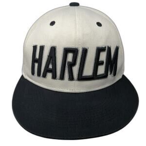 L.O.G.A. Harlem Snapback White One Size Hat Raised Embroidery Green Undervisor